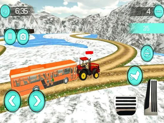 Изображение игры: Offroad Tractor Towing Bus