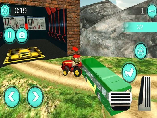 Изображение игры: Offroad Tractor Towing Bus