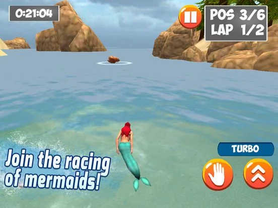 Изображение игры: Underwater Mermaid Swimming Race Full