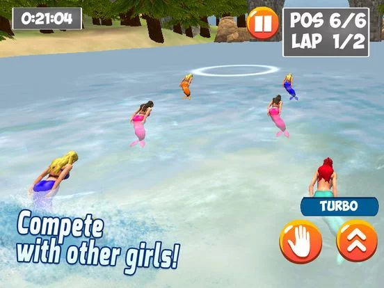 Изображение игры: Underwater Mermaid Swimming Race Full