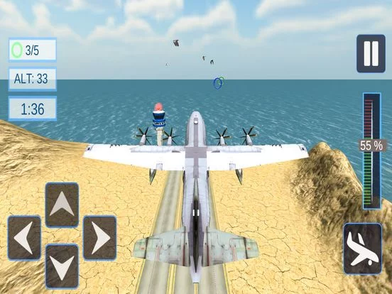 Изображение игры: Airplane Pilot Flight Training