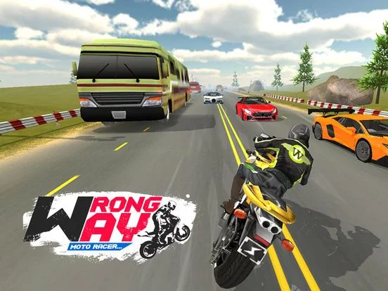 Изображение игры: Wrong Way Moto Racer