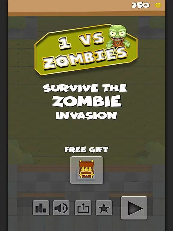 Изображение игры: 1 vs Zombies
