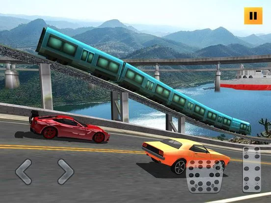 Изображение игры: Car Racing Vs Train Racing