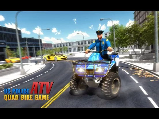 Изображение игры: US Police ATV Quad Bike Game