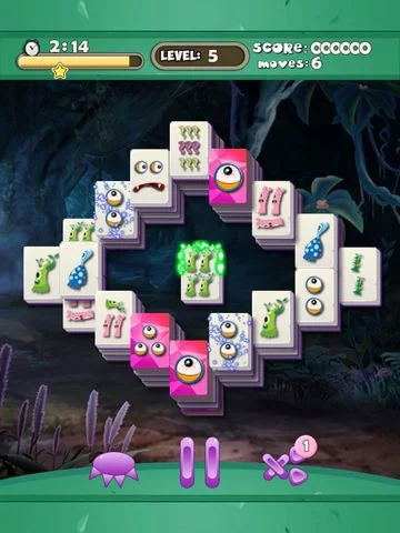Изображение игры: Weird Tiny Monster Mahjong - Addicting Chinese tile-matching board game