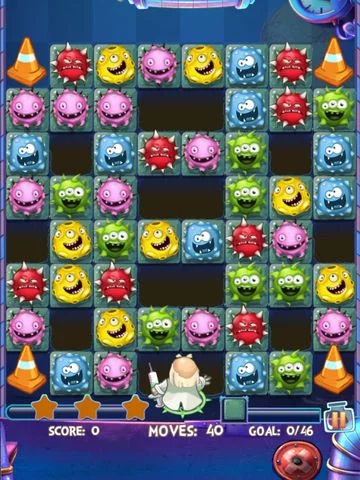 Изображение игры: Crazy Doctor VS Weird Virus Free - A cool matching link puzzle game