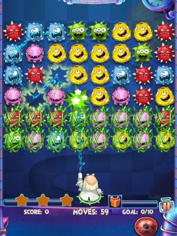 Изображение игры: Crazy Doctor VS Weird Virus Free - A cool matching link puzzle game