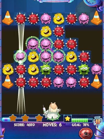 Изображение игры: Crazy Doctor VS Weird Virus Free - A cool matching link puzzle game