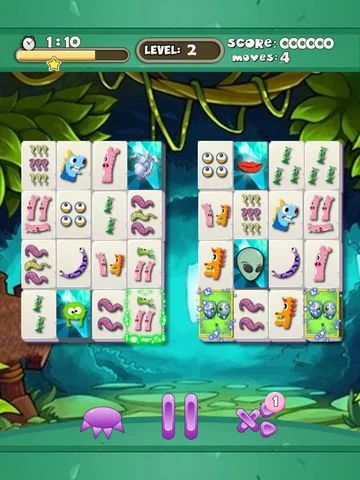 Изображение игры: Weird Tiny Monster Mahjong Free - Addicting Chinese tile-matching board game