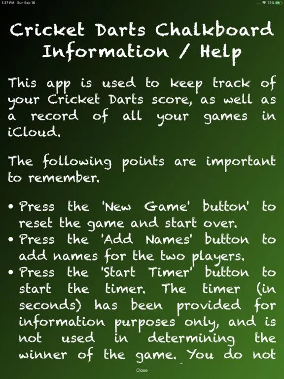 Изображение игры: Cricket Darts Chalkboard