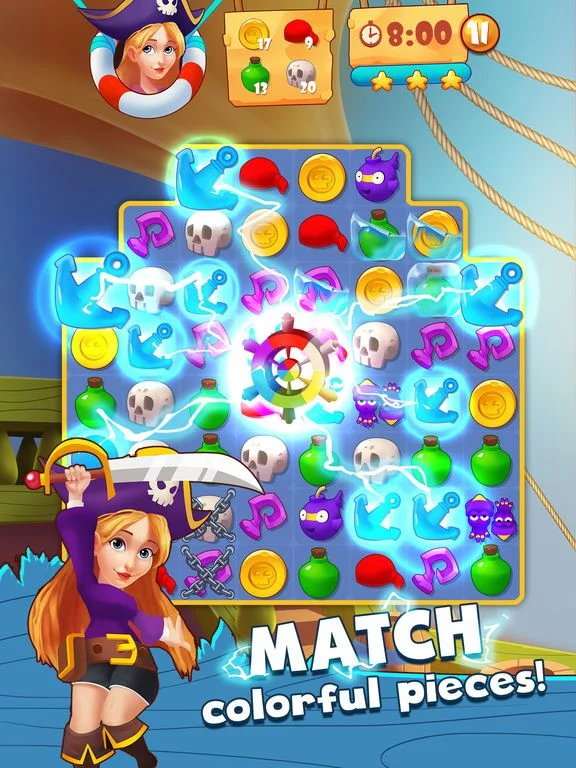 Изображение игры: Pirate Crush - Match 3 Games