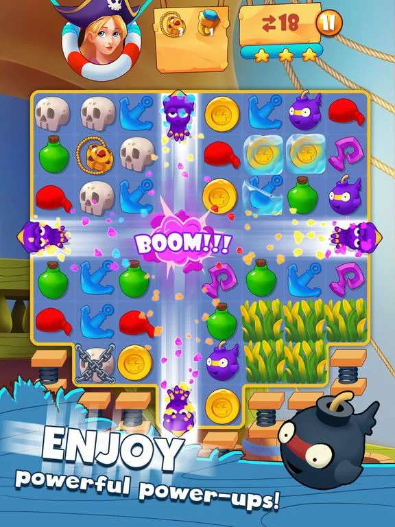 Изображение игры: Pirate Crush - Match 3 Games