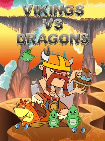 Изображение игры: Vikings vs Dragons Defense Free Game