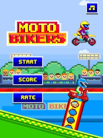 Изображение игры: Moto Bikers - Play Pixel 8-bit Bike Racing Games for Free