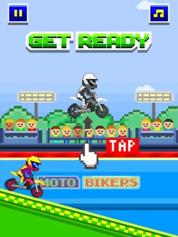 Изображение игры: Moto Bikers - Play Pixel 8-bit Bike Racing Games for Free