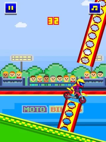 Изображение игры: Moto Bikers - Play Pixel 8-bit Bike Racing Games for Free