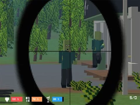 Изображение игры: Pixel Zombies Hunter: Science's howling of Virus Phantasm. Play Forgotten Dead Revenge