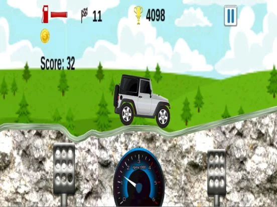 Изображение игры: Up Hill Racing: Car Climbing