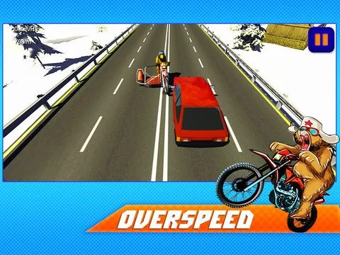 Изображение игры: Russian Bear Motorcycle Traffic Race