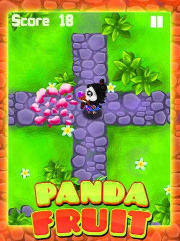 Изображение игры: Ninja Panda Fruit Land