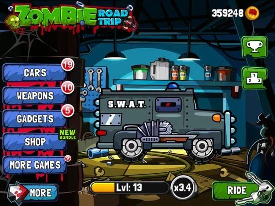 Изображение игры: Zombie Road Trip