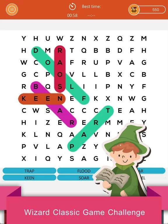 Изображение игры: Wizard Challenge Word Search for Harry Potter