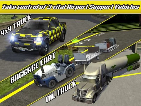 Изображение игры: Airport Trucks Car Parking Simulator - Real Driving Test Sim Racing Games