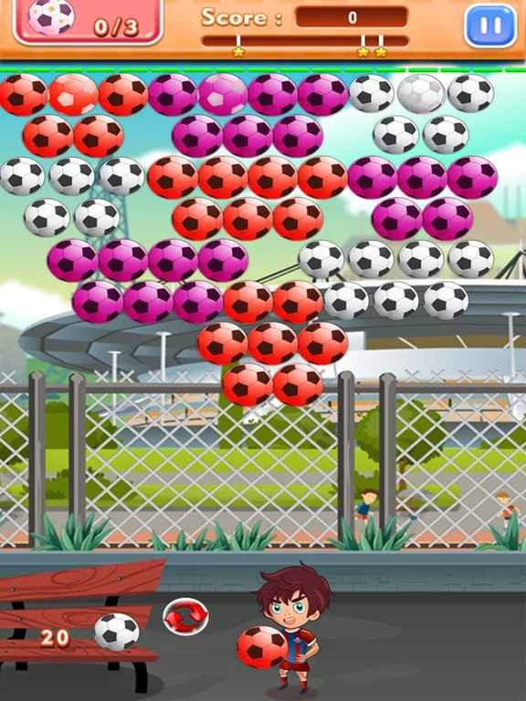 Изображение игры: Soccer Bubble Shooter