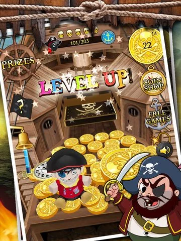 Изображение игры: Kingdom Coins HD Pirate Booty Edition - Dozer of Coins Arcade Game