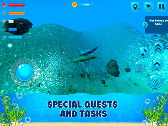 Изображение игры: Blue Whale Survival Sim 3D