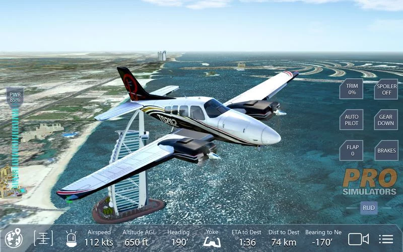 Изображение игры: Pro Flight Simulator Dubai Premium