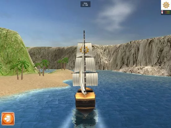 Изображение игры: Sailing Ship Race free