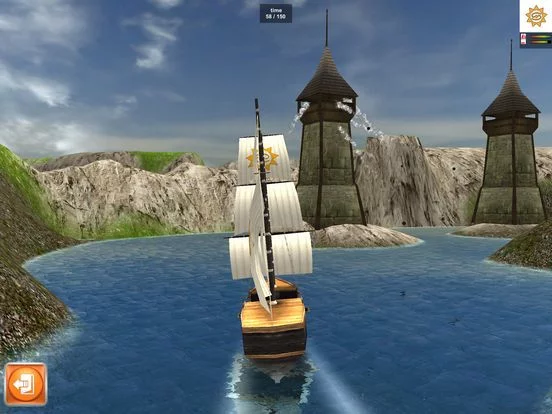 Изображение игры: Sailing Ship Race free