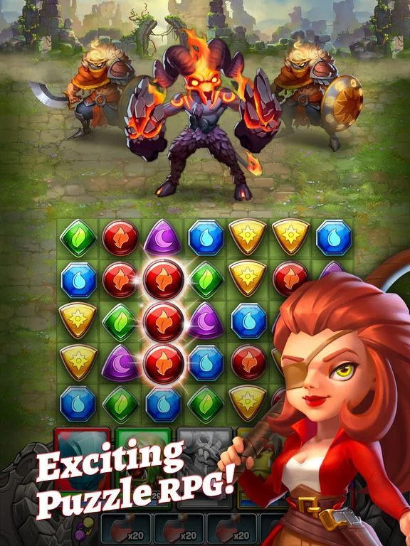 Изображение игры: Dragon Strike: Puzzle RPG