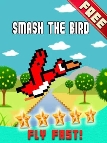 Изображение игры: Smash The Bird - Endless Adventure Retro 8-Bit Game FREE