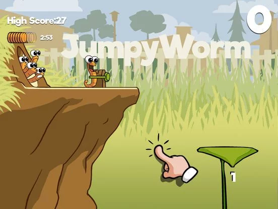 Изображение игры: Jumpy Worm
