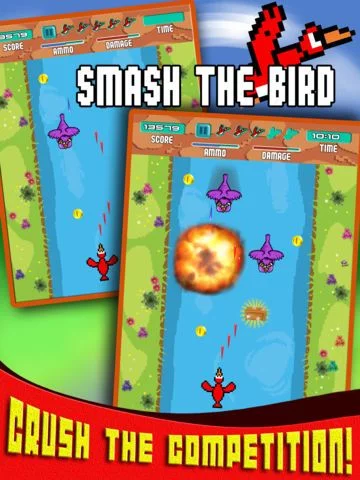 Изображение игры: Smash The Bird - Endless Adventure Retro 8-Bit Game FREE