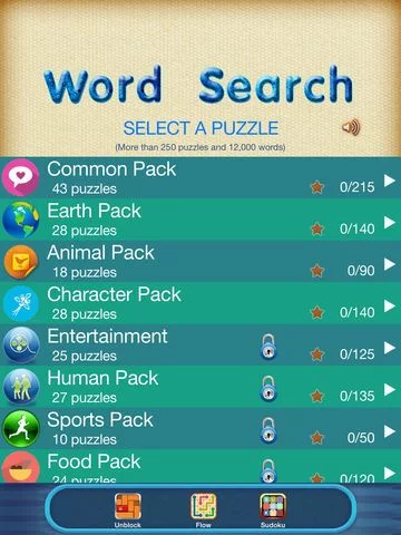Изображение игры: Word Search Pack - Find Hidden Crosswords, NumberLink, Unblock Block & Sudoku Puzzles Quest Mode