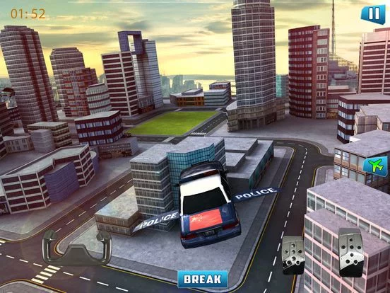 Изображение игры: Flying police car chase simulator