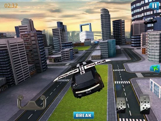 Изображение игры: Flying police car chase simulator