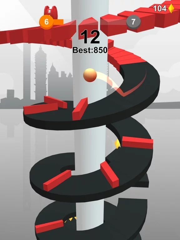 Изображение игры: Jump Ball-Bounce On Tower Tile