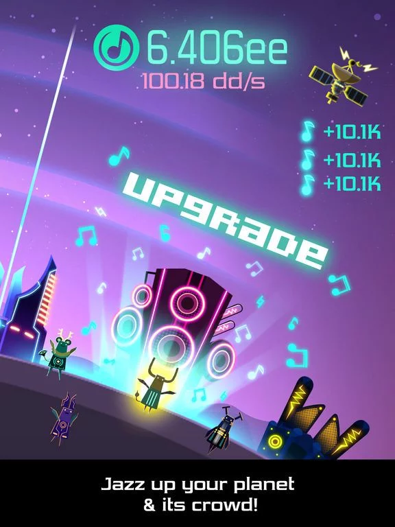 Изображение игры: Groove Planet - Rhythm Clicker