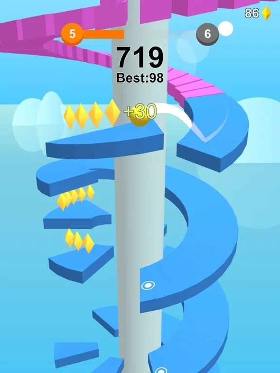 Изображение игры: Jump Ball-Bounce On Tower Tile