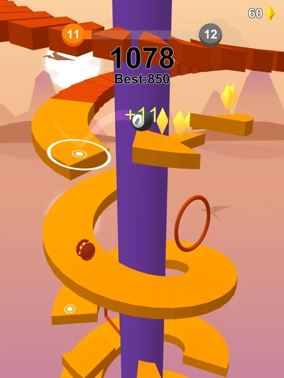 Изображение игры: Jump Ball-Bounce On Tower Tile