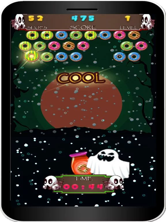 Изображение игры: Ghost Donut Shooter - Puzzle Bubble Deluxe