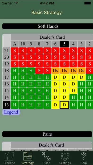 Изображение игры: BlackJack 101 Pro - Basic Strategy Trainer