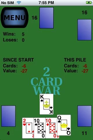 Изображение игры: 2 Card War