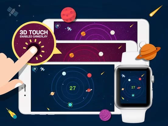 Изображение игры: Orbits - 3D Touch and Apple Watch Game