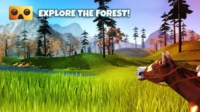 Изображение игры: VR Horse Riding Simulator: VR Game for Google Cardboard